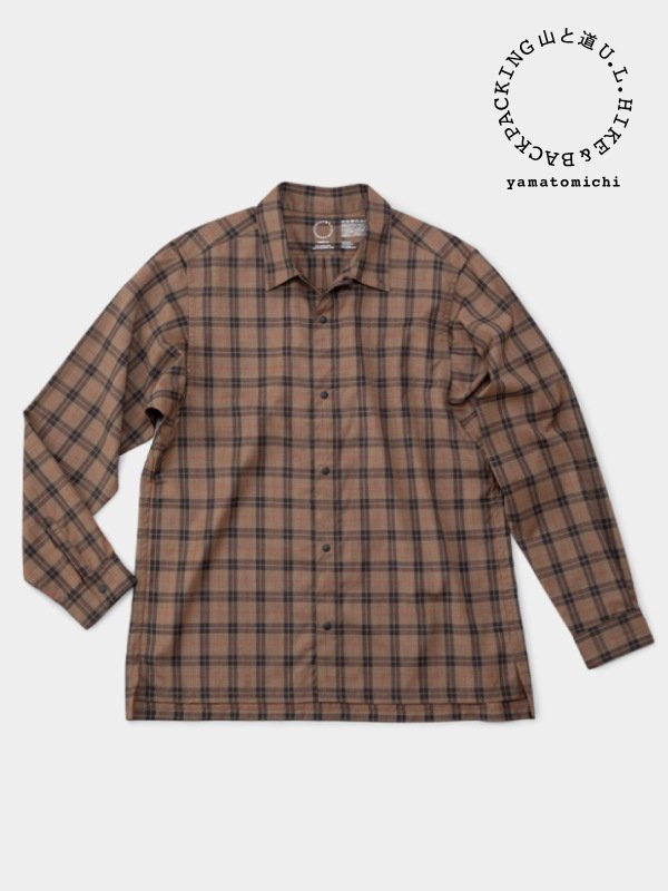 山と道｜ヤマトミチ Merino Shirt (unisex) #Brown Check
