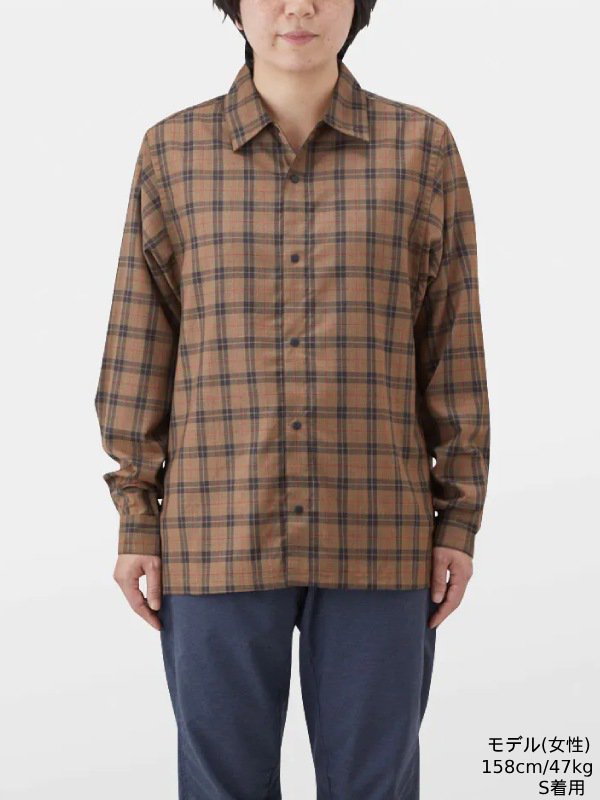 山と道｜ヤマトミチ Merino Shirt (unisex) #Brown Check