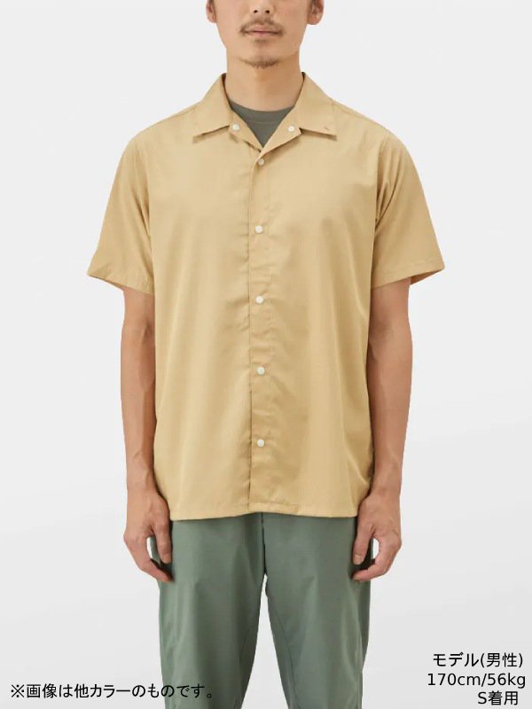 山と道 Bamboo Short Sleeve Shirt sage S - シャツ