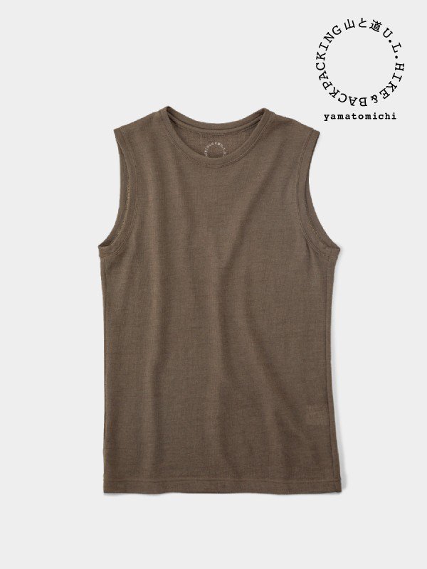 山と道｜ヤマトミチ M's DF Mesh Merino Sleeveless #Olive