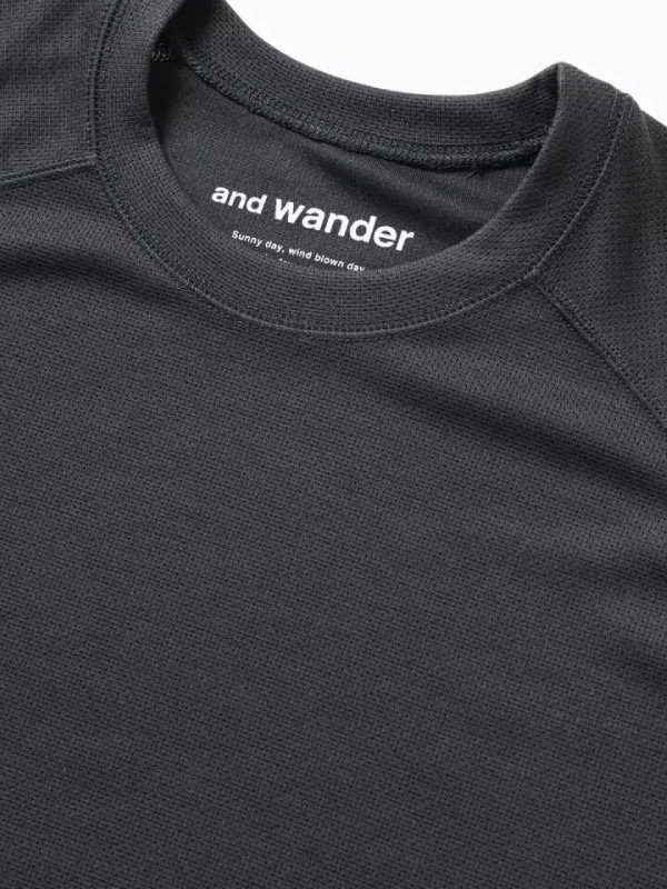 andwander｜アンドワンダー power dry jersey raglan LS T #charcoal