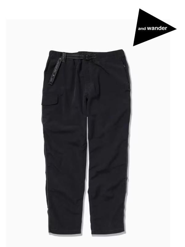 andwander｜アンドワンダー Women's Ny taffeta hiker pants #black