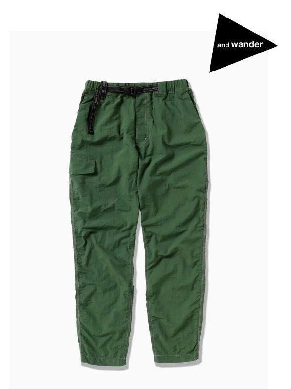 andwander｜アンドワンダー Ny taffeta hiker pants #d.green [5743252037]