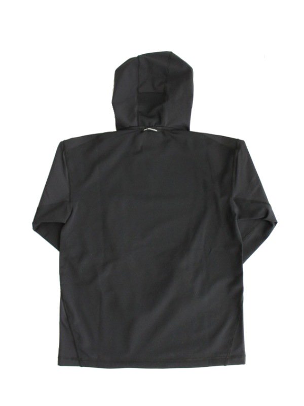 andwander｜アンドワンダー Women's hybrid warm pocket hoodie #black