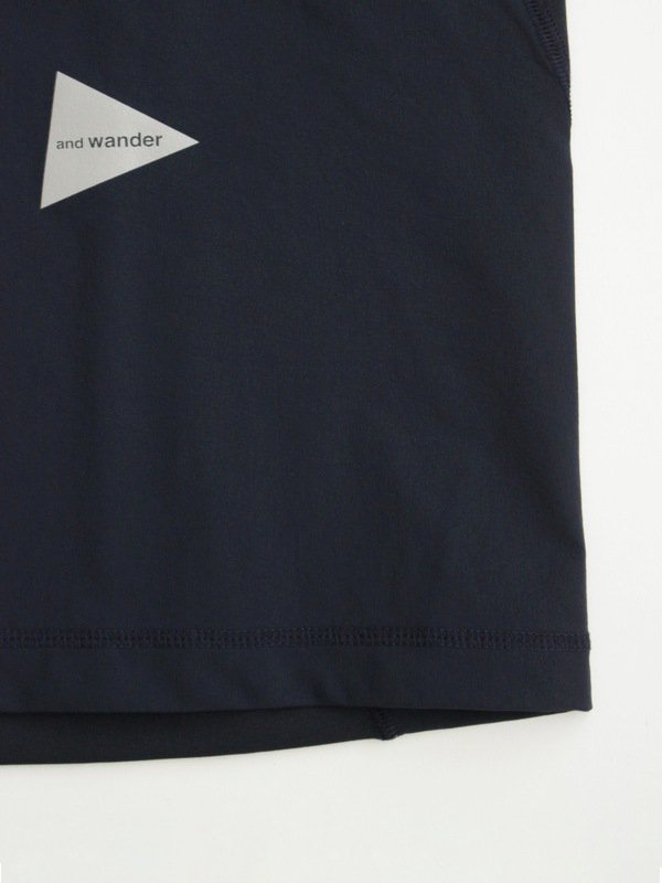 andwander｜アンドワンダー hybrid warm pocket LS T #navy [5743284075]