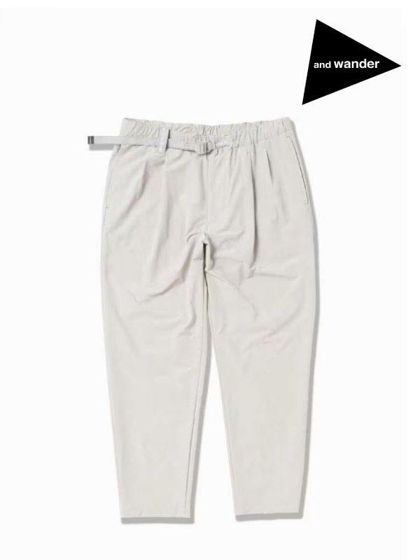 andwander｜アンドワンダー Women's light w cloth pants #l.gray