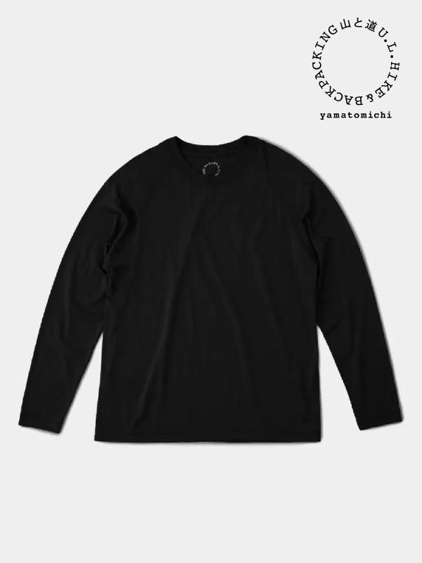 山と道｜ヤマトミチ 100% Merino Light Long Sleeve (unisex) #Black