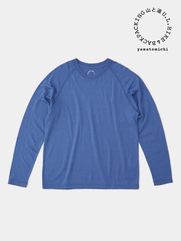 山と道｜ヤマトミチ 100% Merino Light Long Sleeve (unisex) #Jay Blue