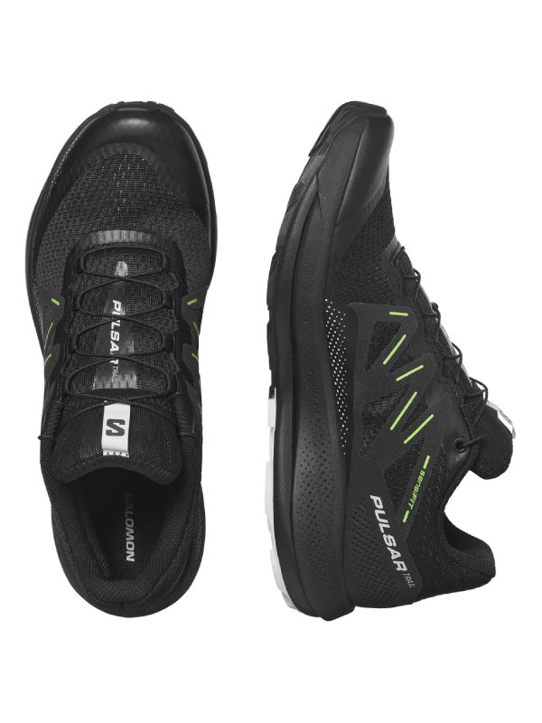 メンズ｜シューズ / SALOMON｜PULSAR TRAIL Black/Black/Green Gecko