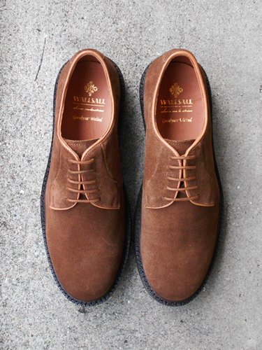 WALLSALL 【ウォールソール】 Blucher Plain Toe Shoes / CAMEL / British Dainite Sole  (Men's) - 『strato』 Jackman,NARU,Ordinary Fits,Manual Alphabet ,Traditional  ...