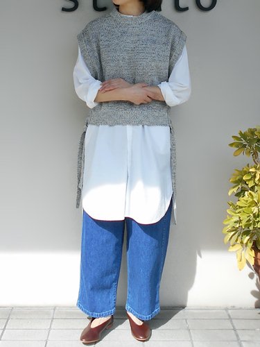 Amherst 【アムハースト】 サイドリボンミックスヤーンベスト (Ladies') - 『strato』  Jackman,NARU,Ordinary Fits,Manual Alphabet ,Traditional Weatherwear,mao  made,Harriss,French