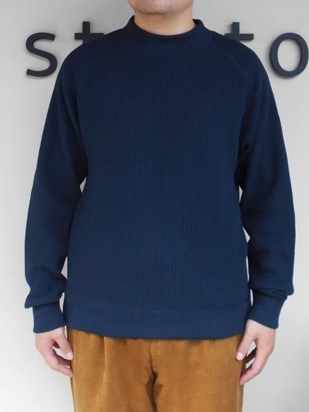 Jackman 【ジャックマン】 Waffle Midneck / Dark Navy (Men's 