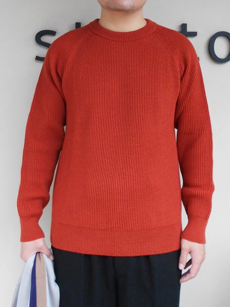 Vincent et Mireille 【ヴァンソン エ ミレイユ】 CREW NECK SWEATER 8GG AZE / BRITISH WOOL  2色(Men's) - 『strato』 Jackman,NARU,Ordinary Fits,Manual Alphabet