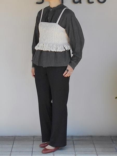 【新作入荷!!】 Le (Ladies ケーブル編みビスチェ メランジュ】 【ル Melange トップス