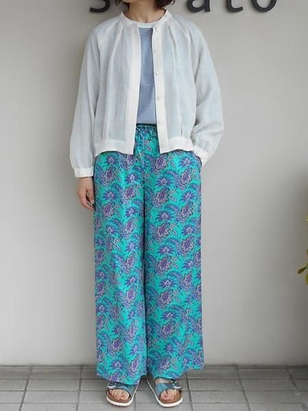 Michel Beaudouin　リバティプリントパンツ Michel Beaudouin リバティプリントイージーパンツ | LASQ store