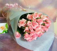 １本130円お好きな本数で・・・香る桃色バラの花束　