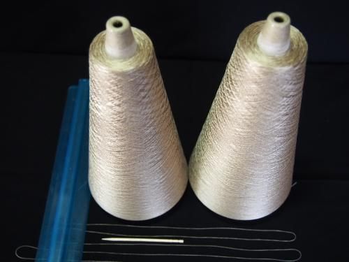 高級シルク 絹紡糸210番双糸 ベージュ 120g