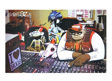 ゴリラズ（Gorillaz）ポスター■ J-1002通販ポスター『映画、音楽、洋楽、ロック、 アーティスト、少女時代、バイク  』各種ポスターあります！ポスター販売サイト”h2fposters.com”