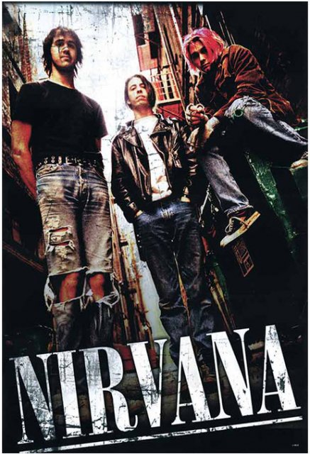 ニルヴァーナ (Nirvana) ポスター■J-4834- 通販ポスター『映画、音楽、洋楽、ロック、 アーティスト、バイク  』各種ポスターあります！ポスター販売サイト”h2fposters.com”