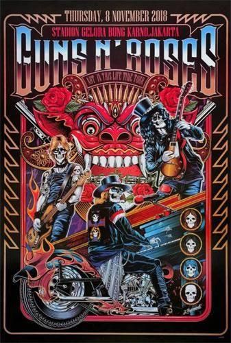 会場限定 Guns N' Roses ガンズアンドローゼズ ポスター グッズ 販売グッズラインナップに関するお知らせ＞ | GUNS N' ROSES