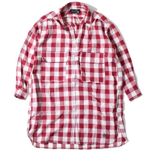 Aldies アールディーズ Block Check Op ブロックチェックワンピース Red Aldies Online Shop