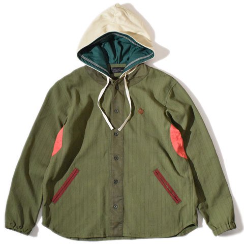 ALDIES/アールディーズ 『Hood Baseball Shirts』フードベースボールシャツ Olive - ALDIES Online Shop