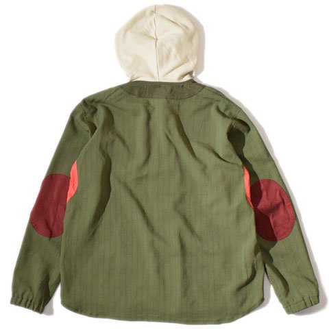 ALDIES/アールディーズ 『Hood Baseball Shirts』フードベースボールシャツ Olive - ALDIES Online Shop