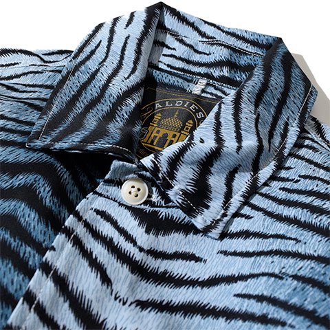 ALDIES/アールディーズ 『Leopard Shirt』 レオパードシャツ Blue