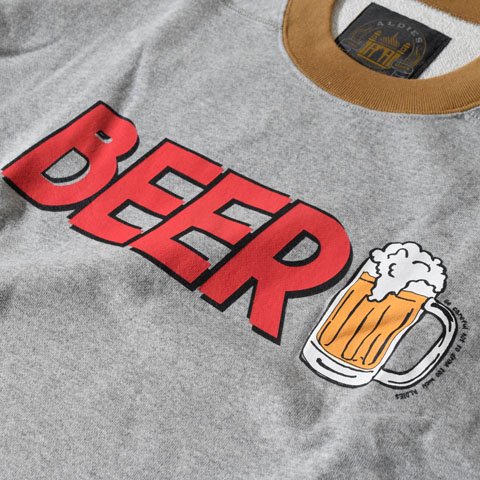 ALDIES/アールディーズ 『I Love Beer Funny Sweat』 アイラブビアーファニースウェット Gray - ALDIES  Online Shop