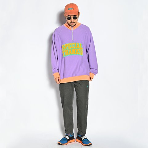 ALDIES/アールディーズ 『Special Thanks Half Zip Sweat』 スペシャルサンクスハーフジップスウェット Purple  - ALDIES Online Shop