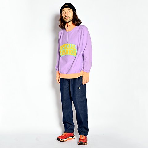 ALDIES/アールディーズ 『Special Thanks Half Zip Sweat』 スペシャルサンクスハーフジップスウェット Purple  - ALDIES Online Shop