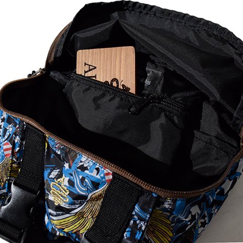 ALDIES/アールディーズ 『Eagle’s Pattern Waist Bag』 イーグルスパターンウエストバッグ Black - ALDIES  Online SHOP