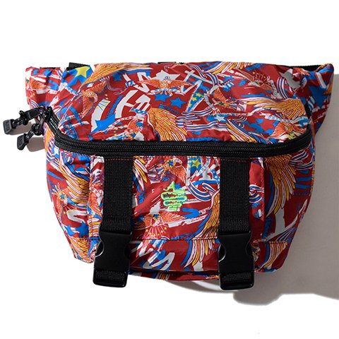 ALDIES/アールディーズ 『Eagle’s Pattern Waist Bag』 イーグルスパターンウエストバッグ Red - ALDIES  Online SHOP