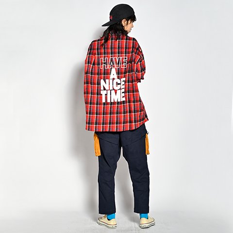 ALDIES/アールディーズ 『Nice Time Big Nel Shirt』 ナイスタイムビッグネルシャツ Red -ALDIES Online  Shop