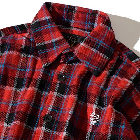 ALDIES/アールディーズ 『Nice Time Big Nel Shirt』 ナイスタイムビッグネルシャツ Red -ALDIES Online  Shop