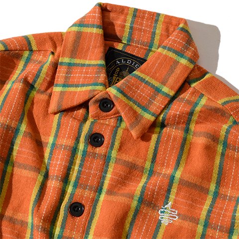 ALDIES/アールディーズ 『Nice Time Big Nel Shirt』 ナイスタイムビッグネルシャツ Orange -ALDIES  Online Shop