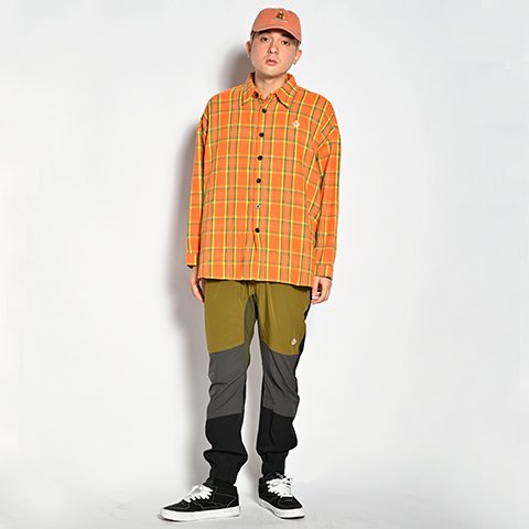 ALDIES/アールディーズ 『Nice Time Big Nel Shirt』 ナイスタイムビッグネルシャツ Orange -ALDIES  Online Shop