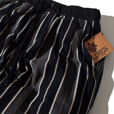 ALDIES/アールディーズ 『Stripe Rib Pants』 ストライプリブパンツ Black - ALDIES Online Shop