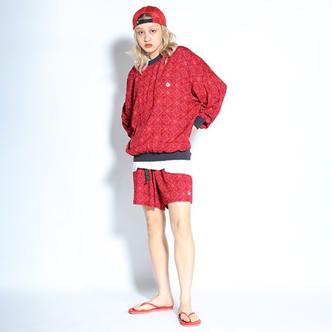 ALDIES/アールディーズ Tehran Big Crew Neck Red | ビッグトレーナー 