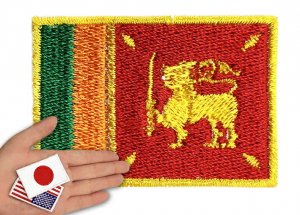 世界の国旗 ワッペン スリランカ アイロン圧着方式 ｓｓサイズ 約3 2cm 4 5cm トスパ世界の国旗販売ショップ