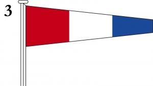 国際信号旗 数字旗 Numeral Pennants【3】[2巾：91×270×24cm