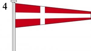 国際信号旗 数字旗 Numeral Pennants【6】[2巾：91×270×24cm