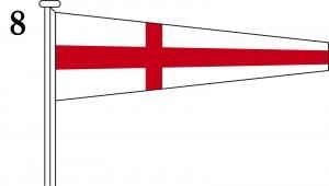 国際信号旗 数字旗 Numeral Pennants【8】[2巾：91×270×24cm