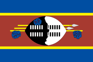 エスワティニ（スワジランド）国旗 フラッグベースセット（3mアルミ 