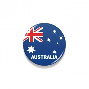 缶バッジ オーストラリア 国旗柄 直径約3cm 世界の国旗缶バッジ シリーズ