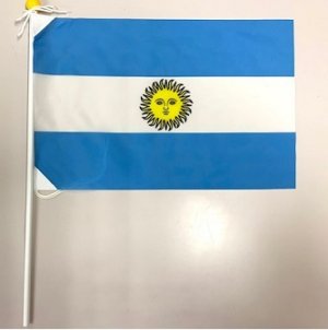 手旗 応援旗サイズ アルゼンチン国旗 ポール付き 25 37 5ｃｍ トスパ世界の国旗販売ショップ