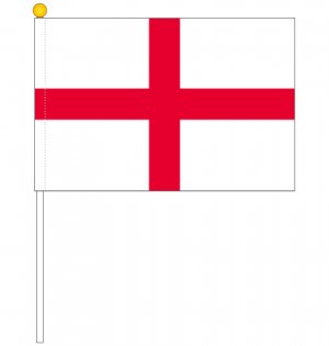 手旗 応援旗サイズ イングランド国旗 ポール付き 25 37 5ｃｍ トスパ世界の国旗販売ショップ