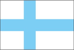 フィンランド 国旗 アクリル卓上旗[旗サイズ：16×24ｃｍ]