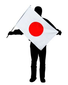 Lサイズ 日本代表応援用日の丸国旗 90cm伸縮ポールセット 日本国旗サイズ 50 75cm テトロン生地 日本製 トスパ世界の国旗販売ショップ