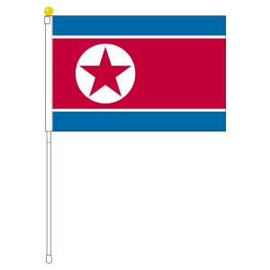 朝鮮民主主義人民共和国 北朝鮮国旗 ポータブルフラッグ 旗サイズ25